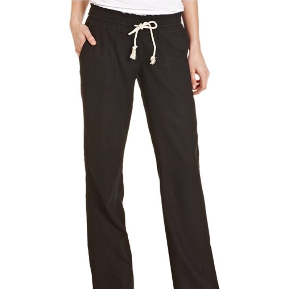 Roxy Black Beach Linen Pants